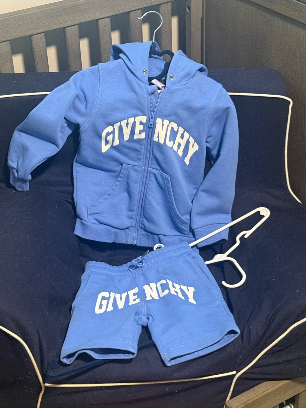 Toddler boy 3T Givenchy Blue Hoodie & Shorts Set